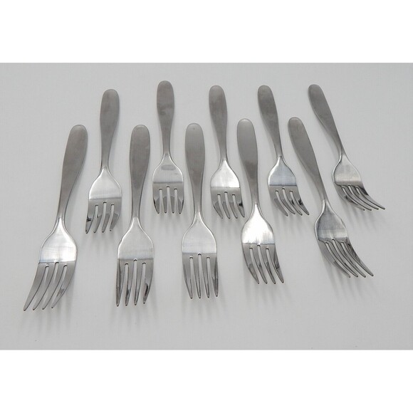 Pfaltzgraff Stainless Satin Delia Dinner Forks 18/0 Flatware 10 Pieces - Picture 7 of 10